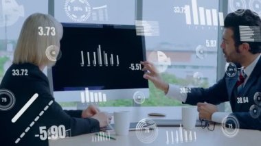 Teknolojiyi analiz eden iş verilerinin yaratıcı görüntüsü