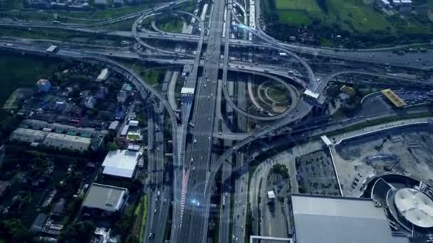 智能城市的全球连接和交通现代化 — 图库视频影像