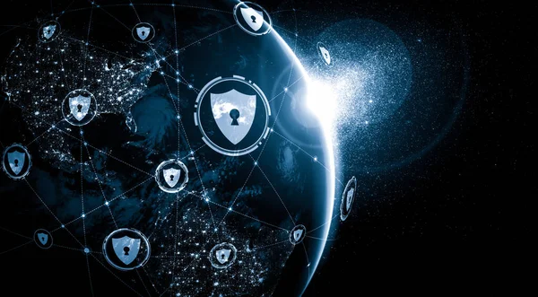 Tecnologia de segurança cibernética e proteção de dados on-line na percepção inovadora — Fotografia de Stock