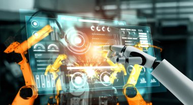 Mekanize endüstri robotu ve robot silahları fabrika üretiminde kullanılacak. .