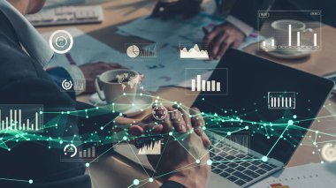 Teknolojiyi analiz eden iş verilerinin yaratıcı görüntüsü