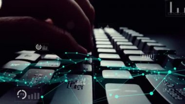 Bilgisayarda iş dünyasının yaratıcı görüntüsü büyük veriler ve finans analizi