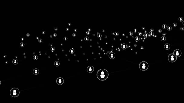 Οπτικοακουστικό δίκτυο ανθρώπων που συνδέει και συνδέει — Αρχείο Βίντεο