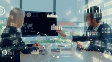 İş adamları ve finans şirketlerinin yaratıcı görüntüsü