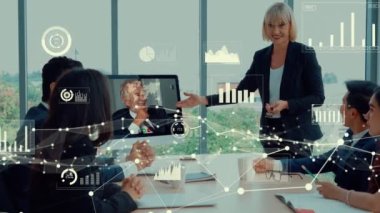 Şirket personeli toplantısındaki iş adamlarının yaratıcı görüntüsü