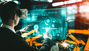 Dijital endüstri ve fabrika robotik teknolojisi için gelişmiş robot kol sistemi