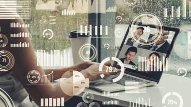 Şirket personeli toplantısındaki iş adamlarının yaratıcı görüntüsü