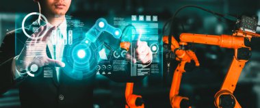 Dijital endüstri ve fabrika robotik teknolojisi için gelişmiş robot kol sistemi
