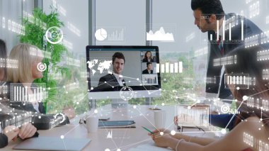 İş adamları ve finans şirketlerinin yaratıcı görüntüsü