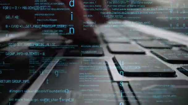 コンピュータプログラミングとソフトウェア開発の創造的な視覚 — ストック動画