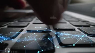 Bilgisayarda iş dünyasının yaratıcı görüntüsü büyük veriler ve finans analizi