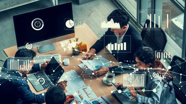 Visual creativa de la tecnología de análisis de datos de negocios — Foto de Stock