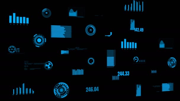 Visionaire industrie gegevens dashboard presentatie van de status van de machine — Stockvideo