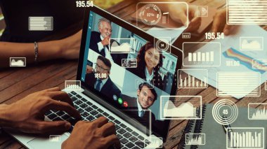 İş adamları ve finans şirketlerinin yaratıcı görüntüsü