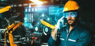 Dijital endüstri ve fabrika robotik teknolojisi için gelişmiş robot kol sistemi