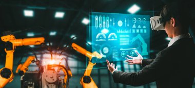 Dijital endüstri ve fabrika robotik teknolojisi için gelişmiş robot kol sistemi