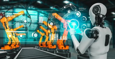 Mekanize endüstri robotu ve robot silahları fabrika üretiminde kullanılacak. .