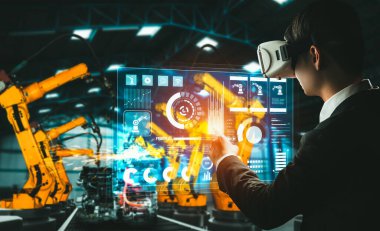 Dijital endüstri ve fabrika robotik teknolojisi için gelişmiş robot kol sistemi