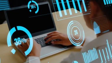 Teknolojiyi analiz eden iş verilerinin yaratıcı görüntüsü