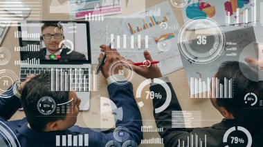 İş adamları ve finans şirketlerinin yaratıcı görüntüsü