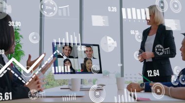 İş adamları ve finans şirketlerinin yaratıcı görüntüsü