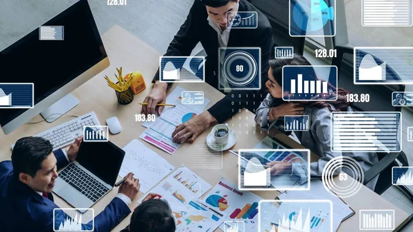 Visual creativa de la tecnología de análisis de datos de negocios — Foto de Stock