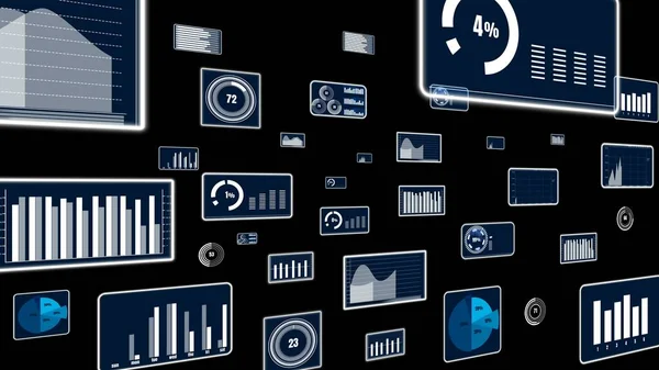Visionär affärsinstrumentpanel för analys av finansiella data — Stockfoto