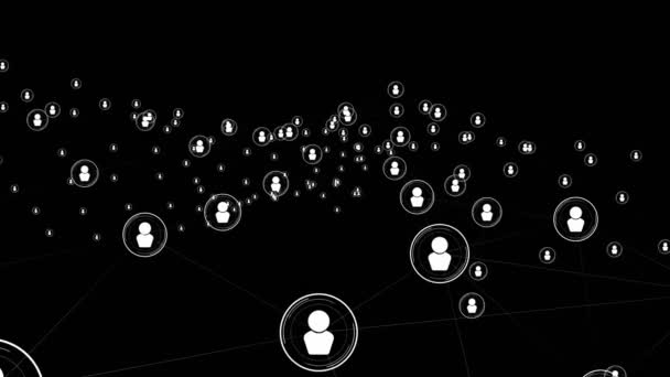 Nätverkslänkning och anslutning av visionära personer — Stockvideo