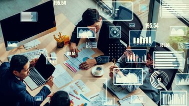 Teknolojiyi analiz eden iş verilerinin yaratıcı görüntüsü