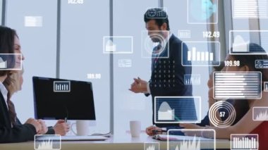 Teknolojiyi analiz eden iş verilerinin yaratıcı görüntüsü