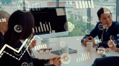 Teknolojiyi analiz eden iş verilerinin yaratıcı görüntüsü