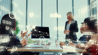 Teknolojiyi analiz eden iş verilerinin yaratıcı görüntüsü