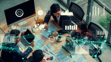 İş adamları ve finans şirketlerinin yaratıcı görüntüsü