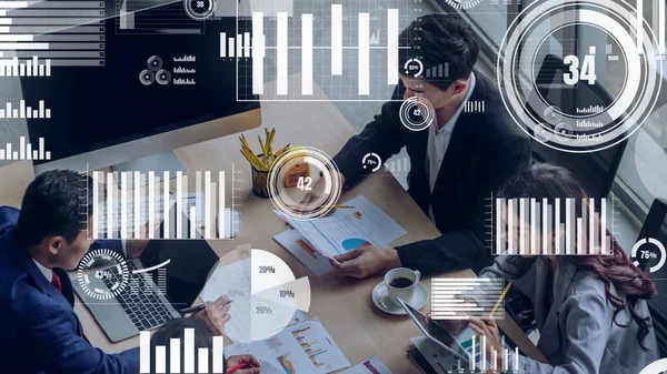 Visual creativa de la tecnología de análisis de datos de negocios — Foto de Stock