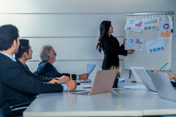 Zakenmensen luisteren naar presentatie. — Stockfoto