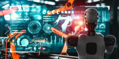 Mekanize endüstri robotu ve robot silahları fabrika üretiminde kullanılacak. .