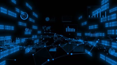 İş verileri ve finansal rakamlar görselleştirici grafik