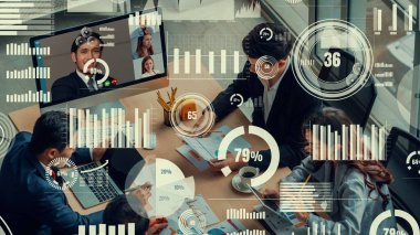 İş adamları ve finans şirketlerinin yaratıcı görüntüsü