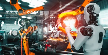 Mekanize endüstri robotu ve robot silahları fabrika üretiminde kullanılacak. .