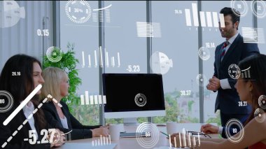 Teknolojiyi analiz eden iş verilerinin yaratıcı görüntüsü