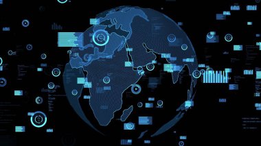 Akıllı iş verileri analitik teknoloji görselleştirici soyut