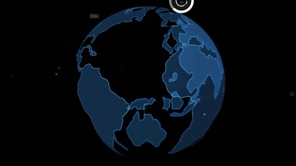 Visualizador de tecnología analítica de datos empresariales inteligentes abstracto — Vídeos de Stock