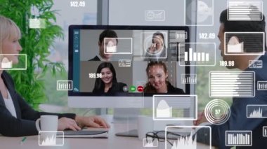 Şirket personeli toplantısındaki iş adamlarının yaratıcı görüntüsü