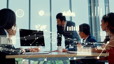 Teknolojiyi analiz eden iş verilerinin yaratıcı görüntüsü