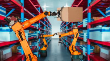 Yenilikçi depo ve fabrika dijital teknolojisi için akıllı robot kol sistemi