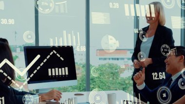 İş adamları ve finans şirketlerinin yaratıcı görüntüsü