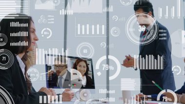 İş adamları ve finans şirketlerinin yaratıcı görüntüsü