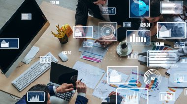 İş adamları ve finans şirketlerinin yaratıcı görüntüsü