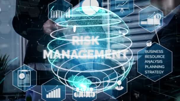 Risk Management and Assessment for Business Conceptual — Stock Video