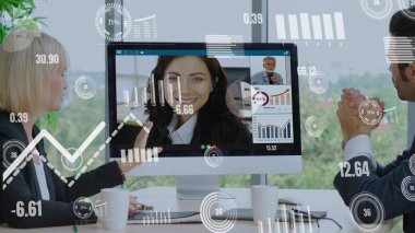 İş adamları ve finans şirketlerinin yaratıcı görüntüsü